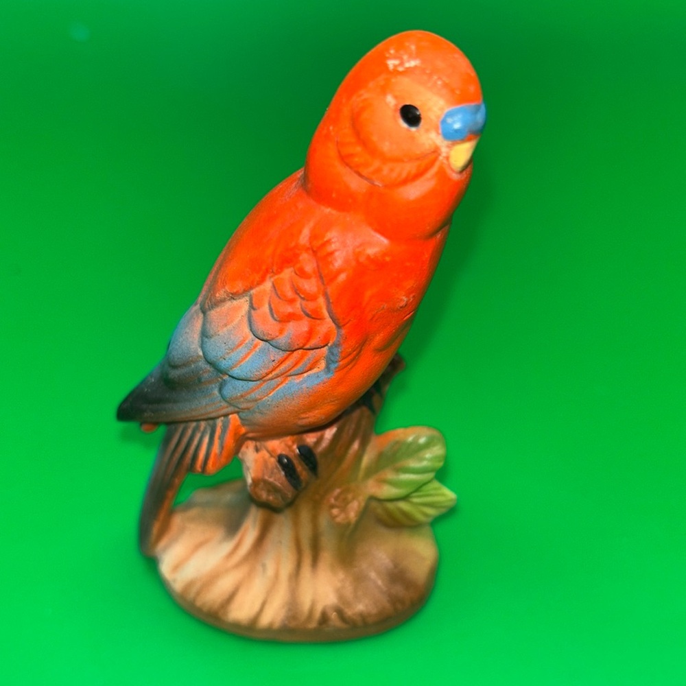 Vintage Brinns ceramic parrot bird figurine
